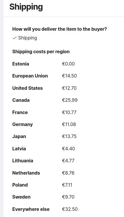 country litsing with EU, then EU countries, etc